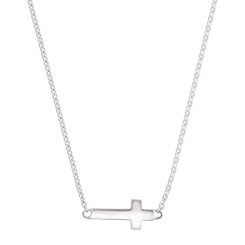 Silpada 'Simplex Cross' Horizontal Cross Necklace in Sterling Silver & Gold