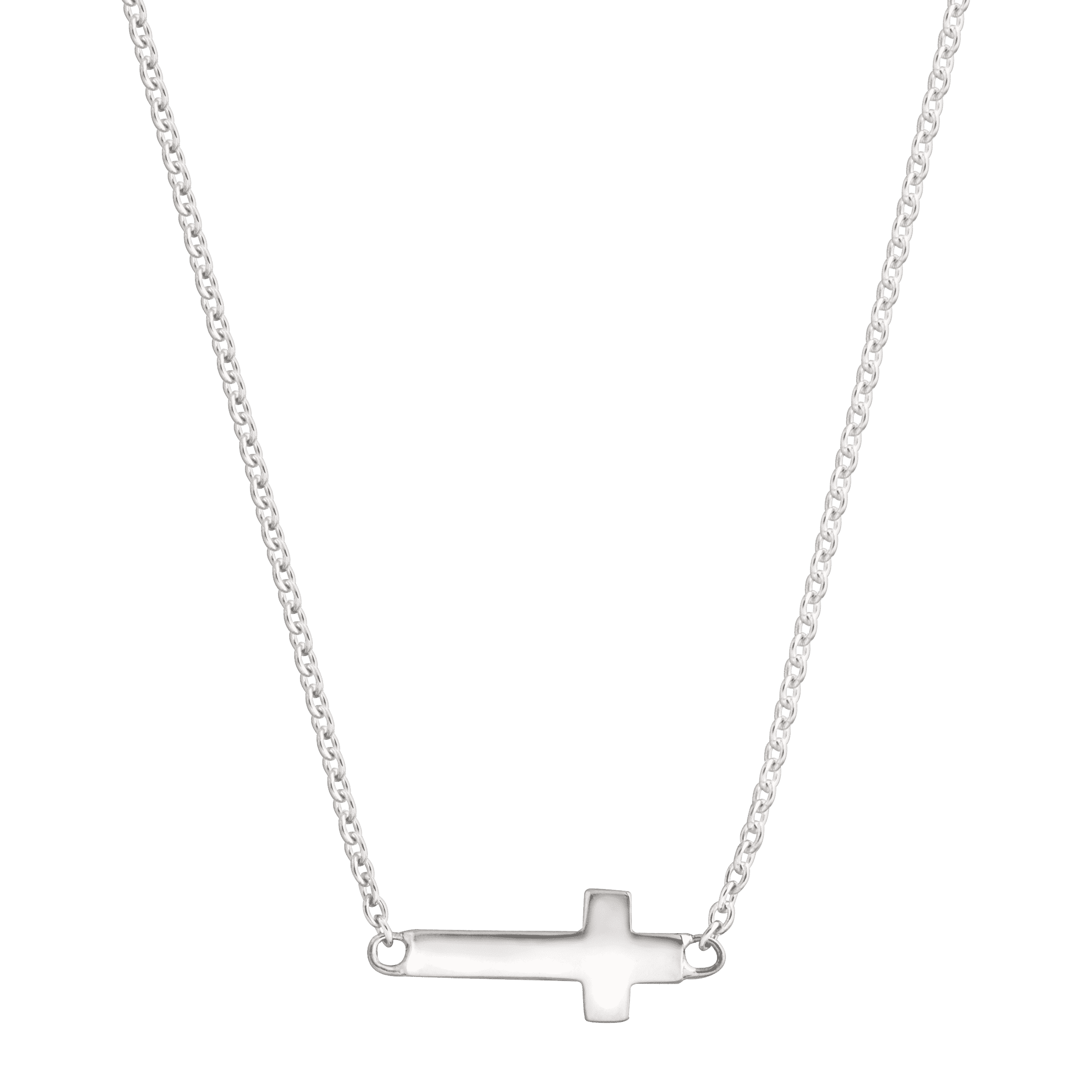 Silpada 'Simplex Cross' Horizontal Cross Necklace in Sterling Silver & Gold