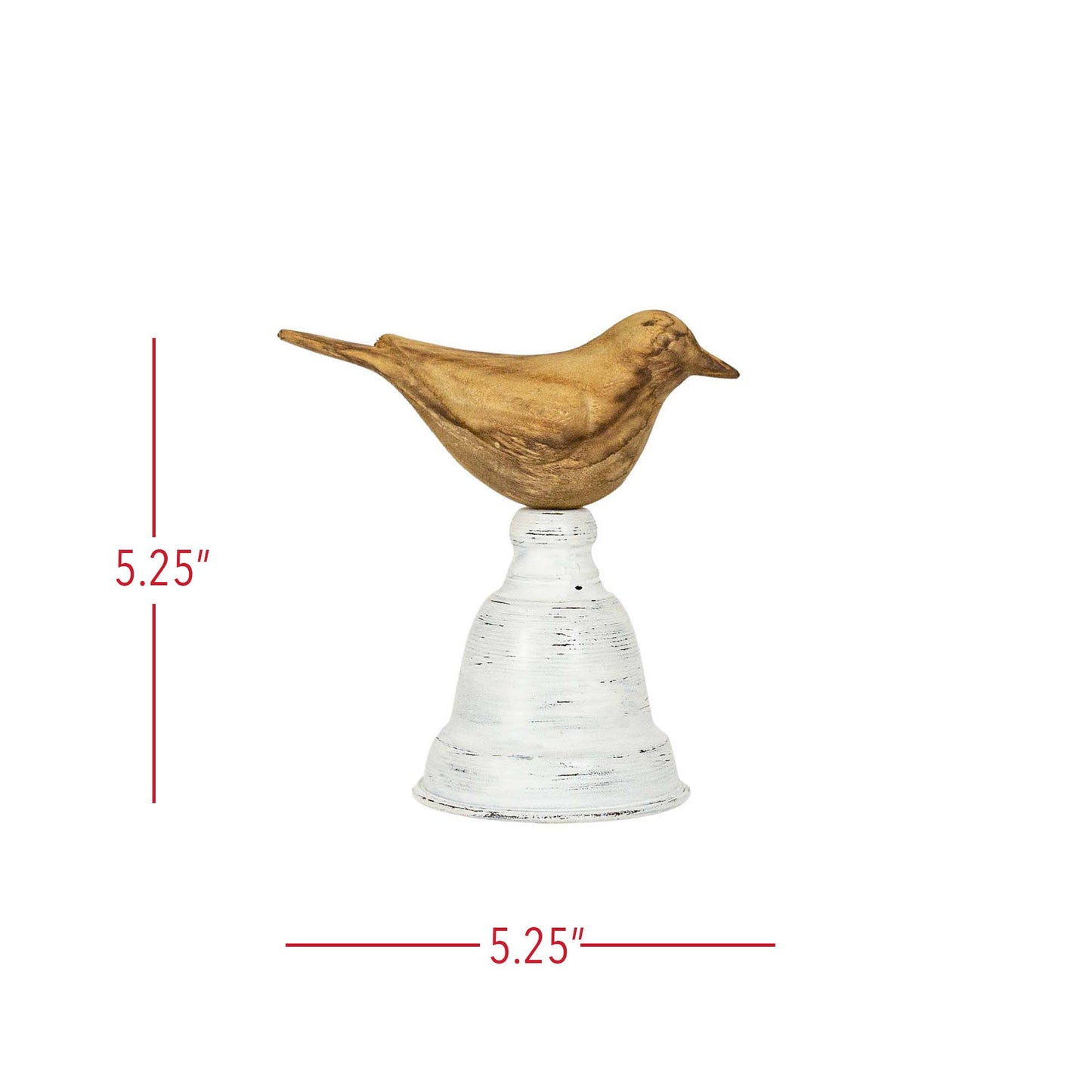 Mel Carved Bird on Perch Decorative Accent Wood & Metal