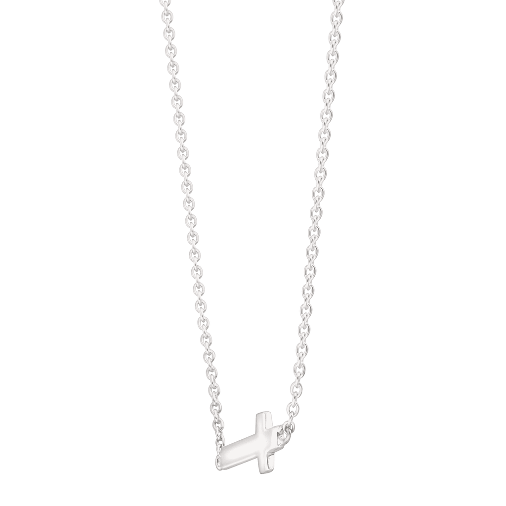 Silpada 'Simplex Cross' Horizontal Cross Necklace in Sterling Silver & Gold