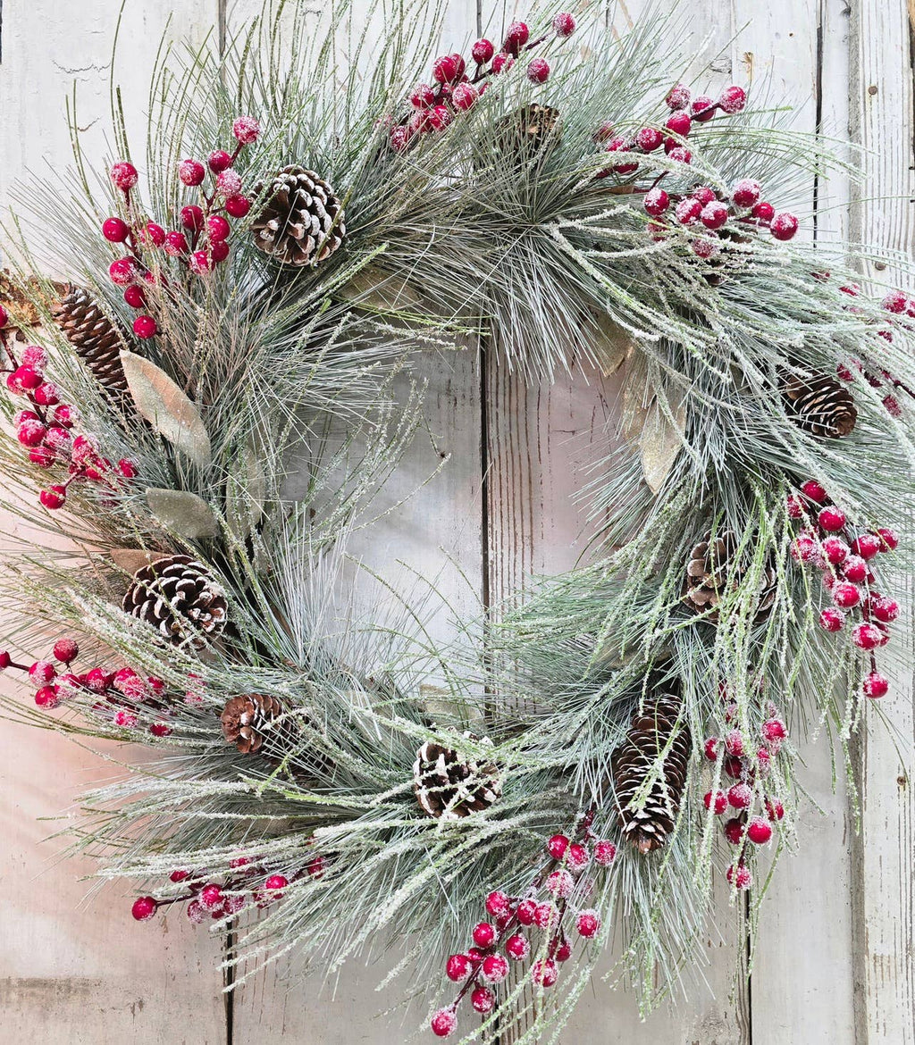 Crimson & Pine Wreath