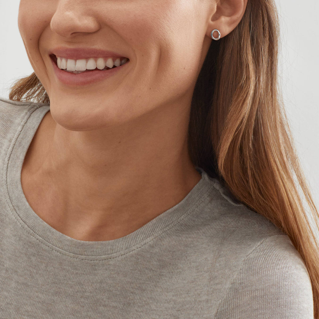 Silpada 'Karma' Open Circle Stud Earrings in Sterling Silver