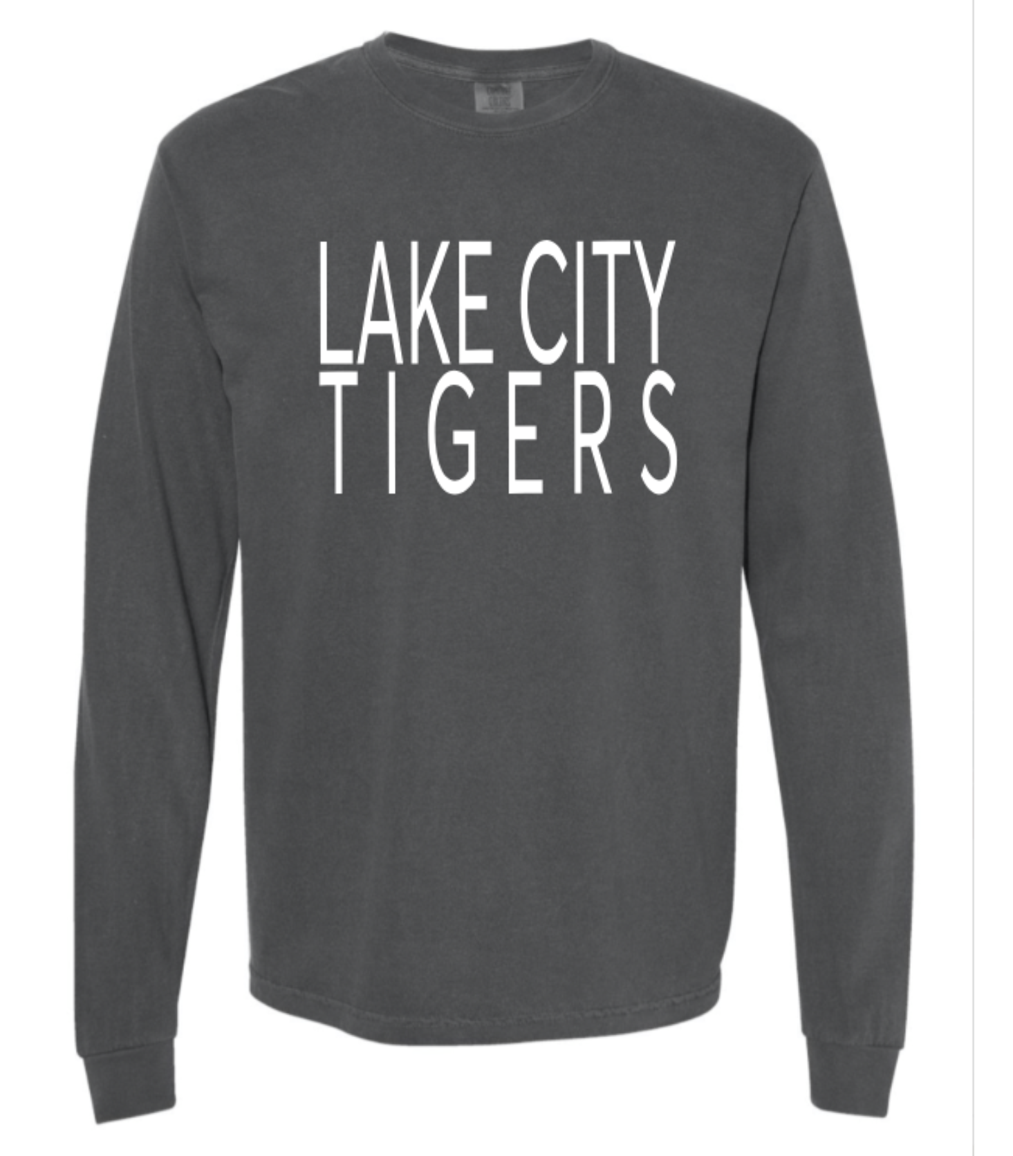 Lake City Tigers Block Adult Long Sleeve Tee
