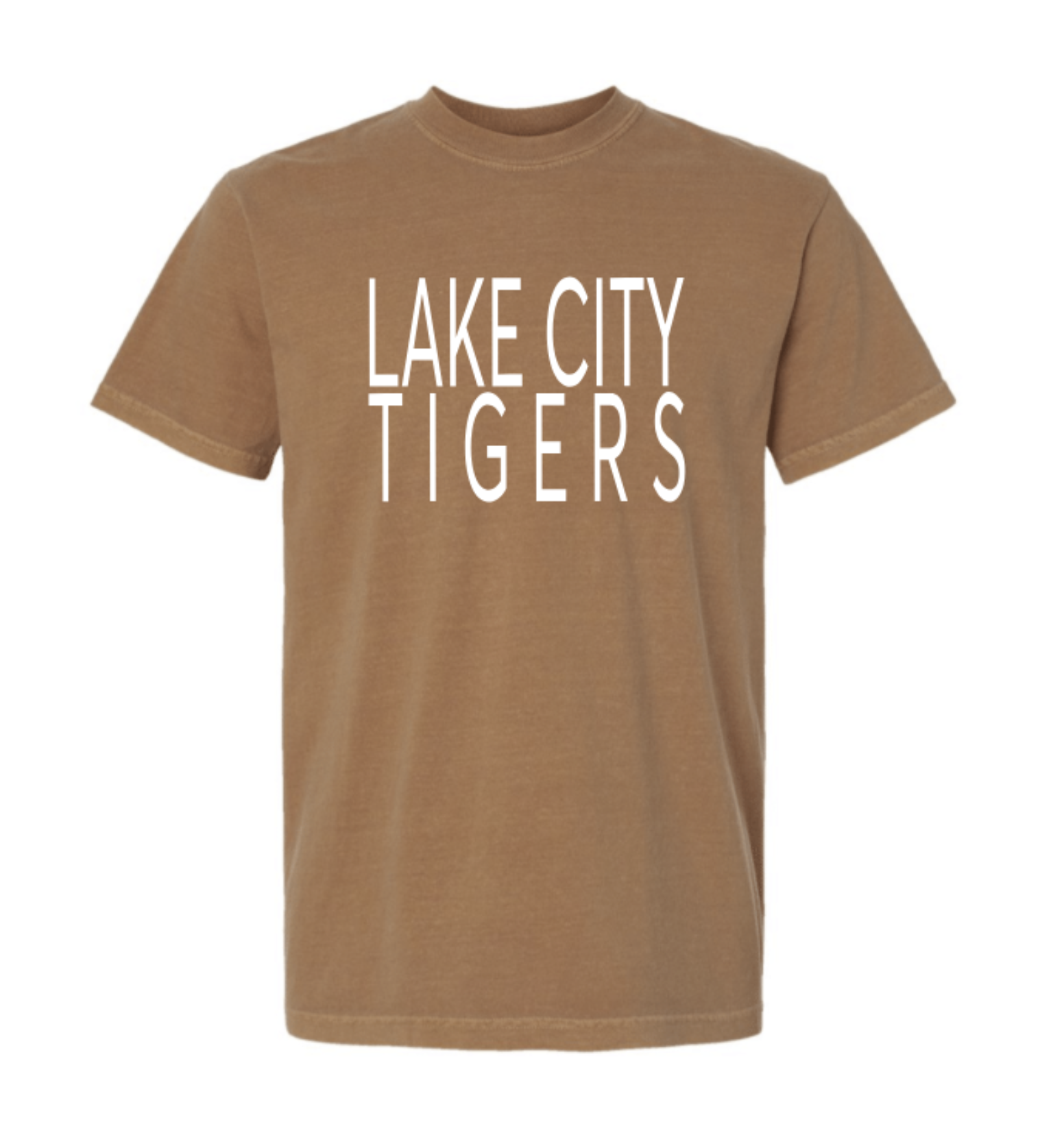 Lake City Tigers Block Adult Short Sleeve Tee