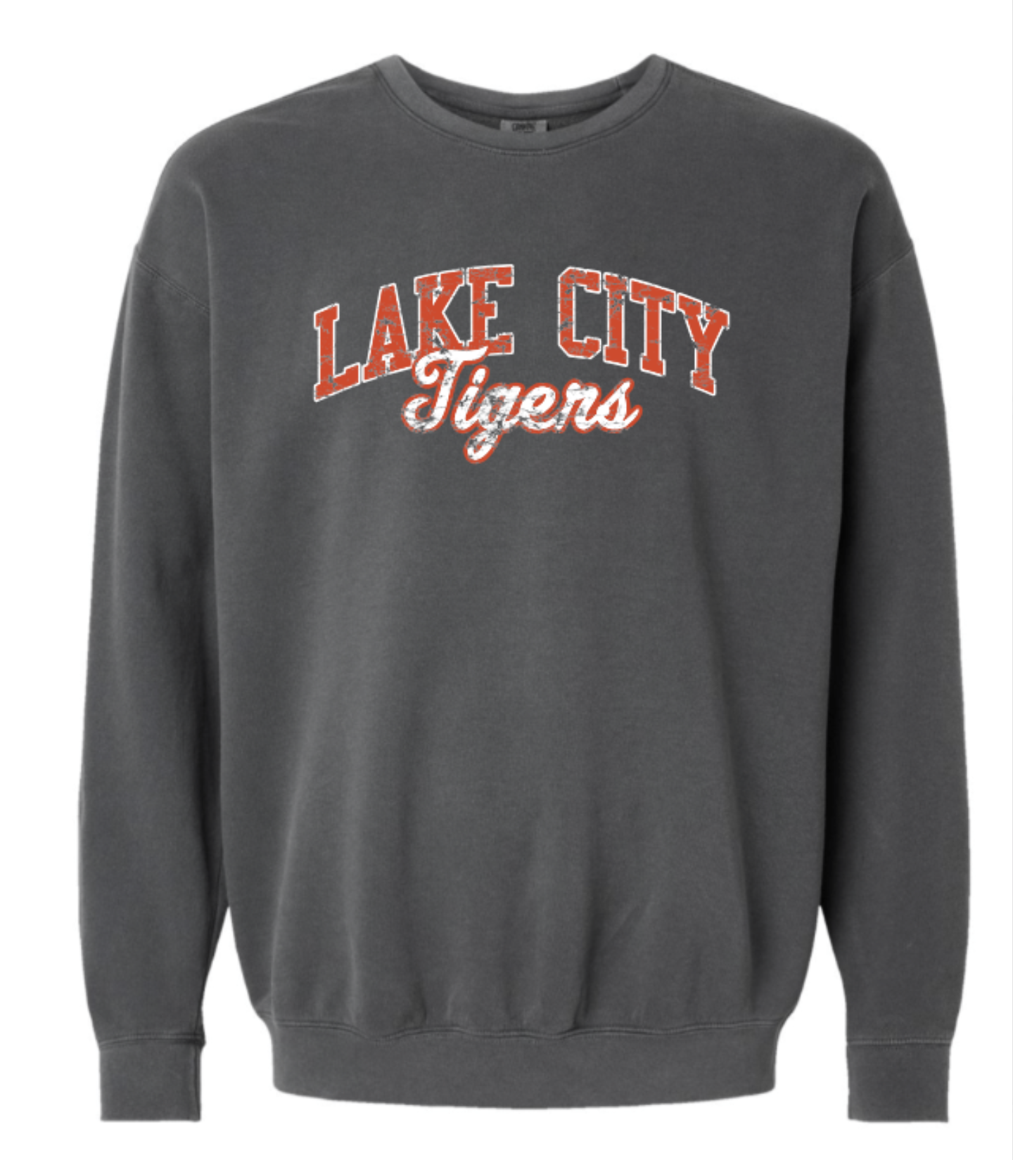 Distressed Lake City Tigers Adult Crewneck & Hoodie