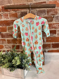Gingerbread Joy Convertible Ruffle One Piece Pajama
