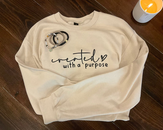 Created With a Purpose Adult Crewneck Sweatshirt
