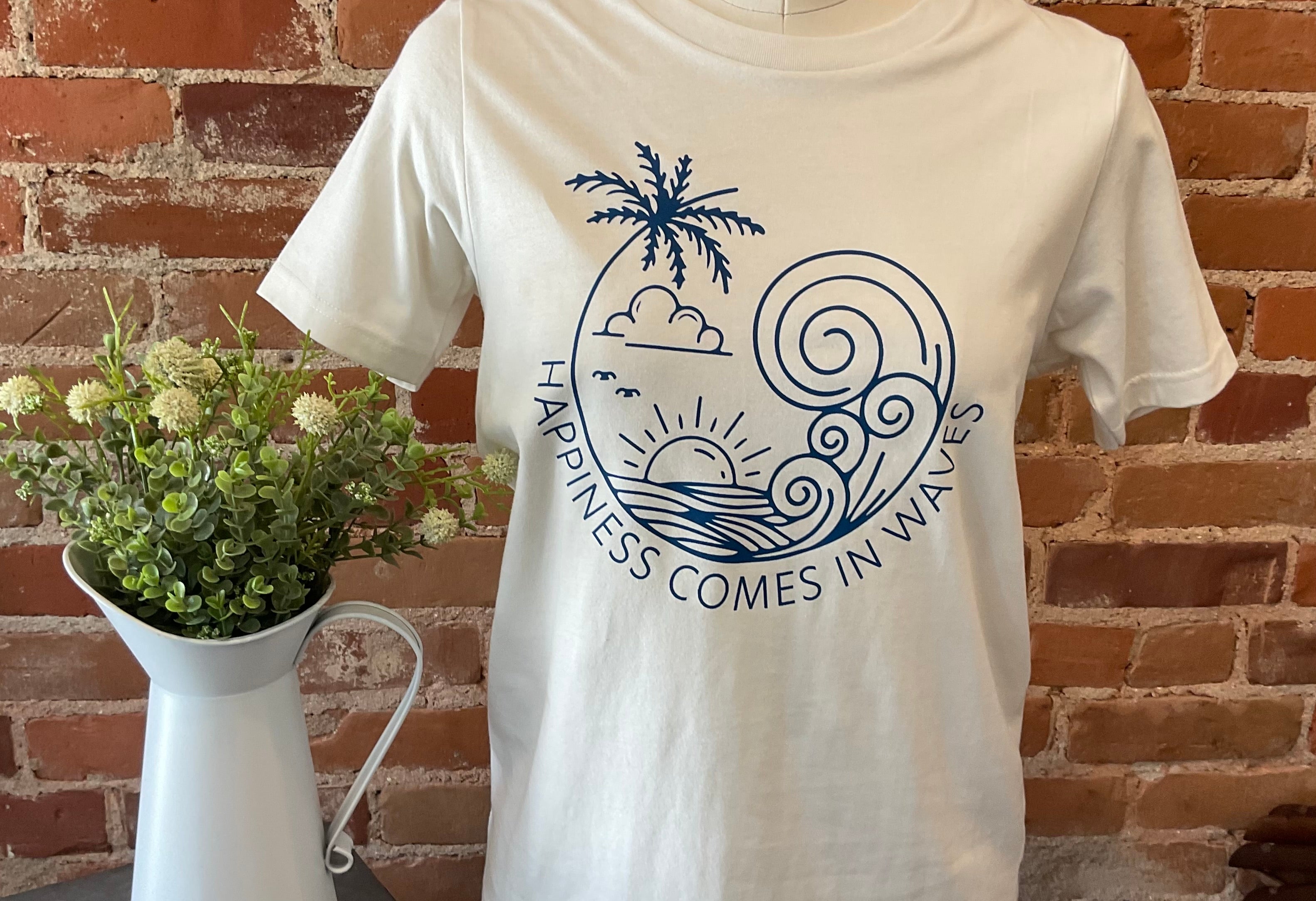 Happiness Comes In Waves Youth T-shirt
