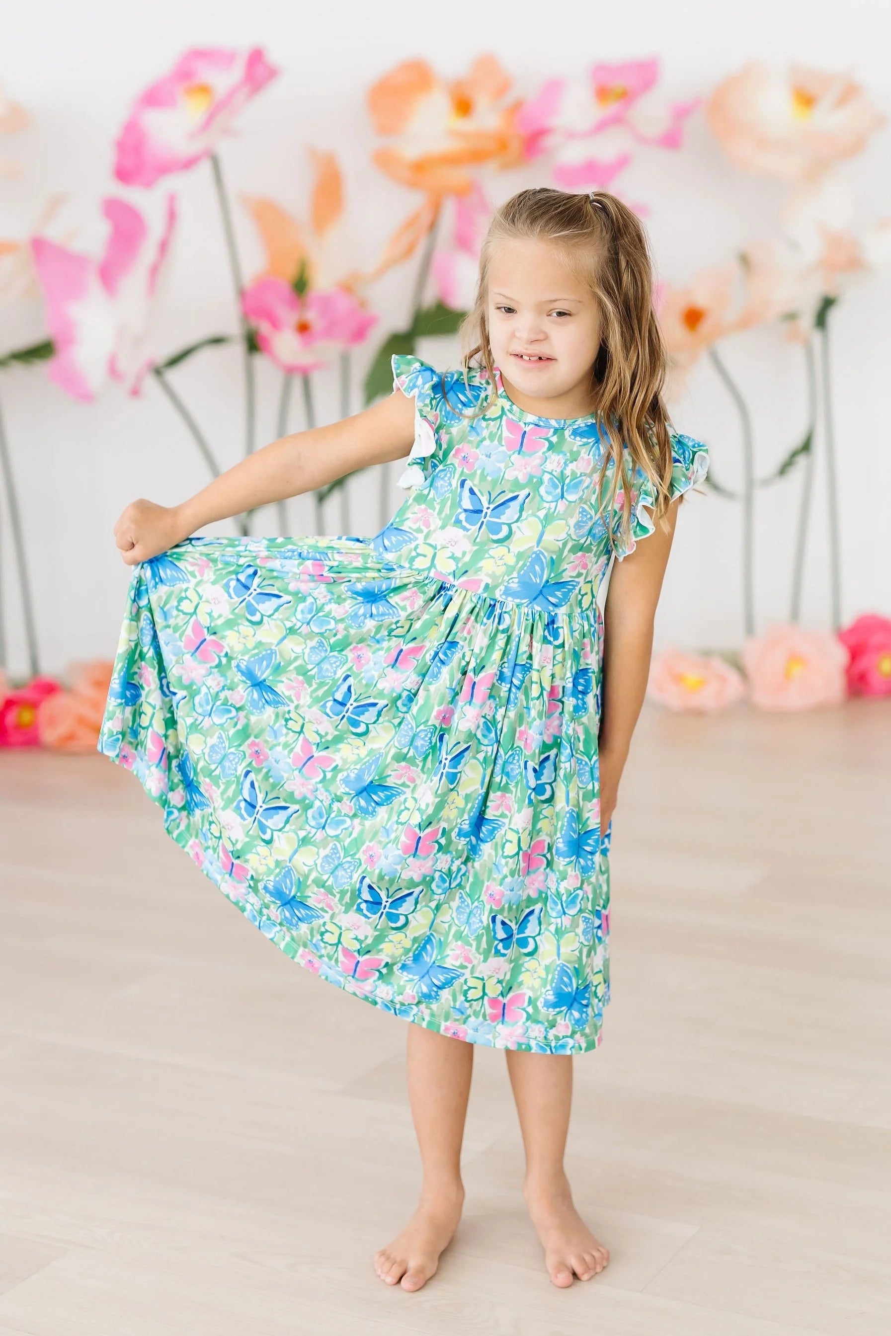 Mila & Rose Watercolor Butterfly Dress