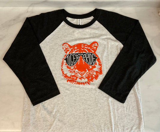 Tiger Pride Adult Raglan 3/4 Sleeve