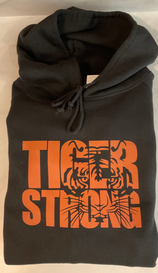 Tiger Strong Black Hoodie Sweatshirt