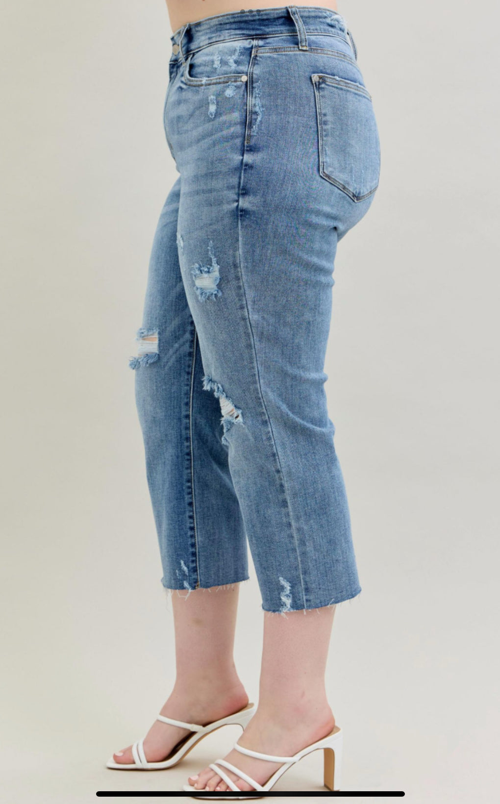 Judy Blue High Waisted Crop Wide Leg Jeans 0-24w
