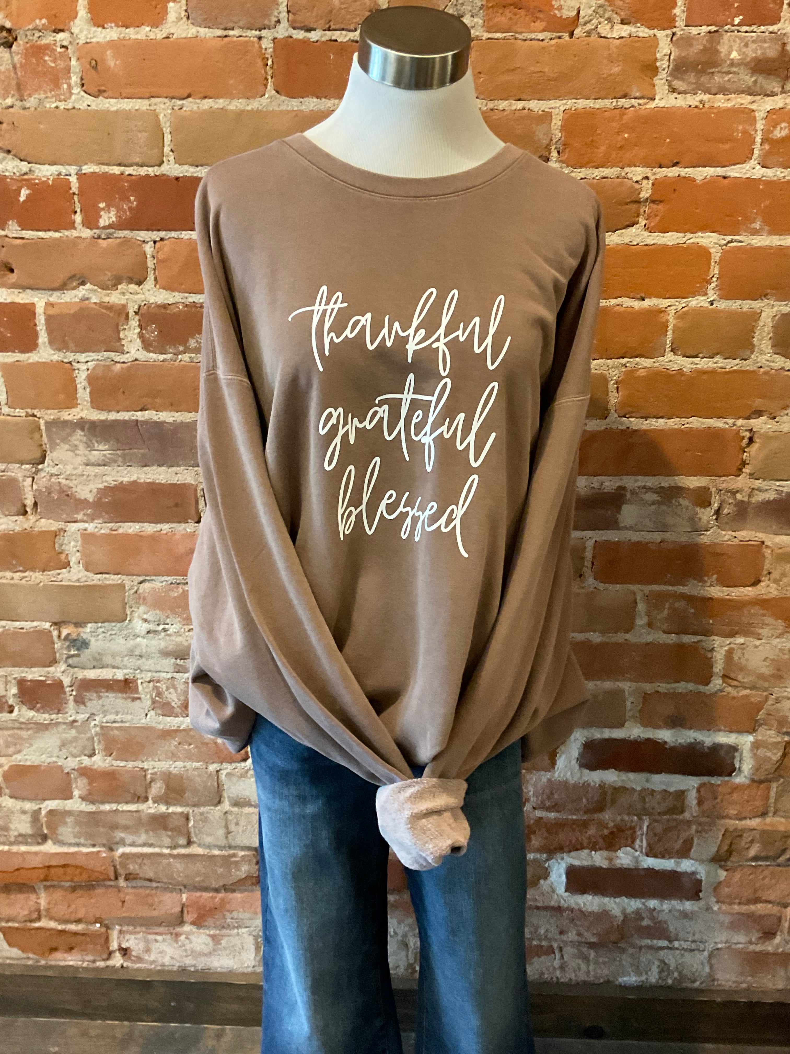 Thankful Grateful Blessed Crewneck