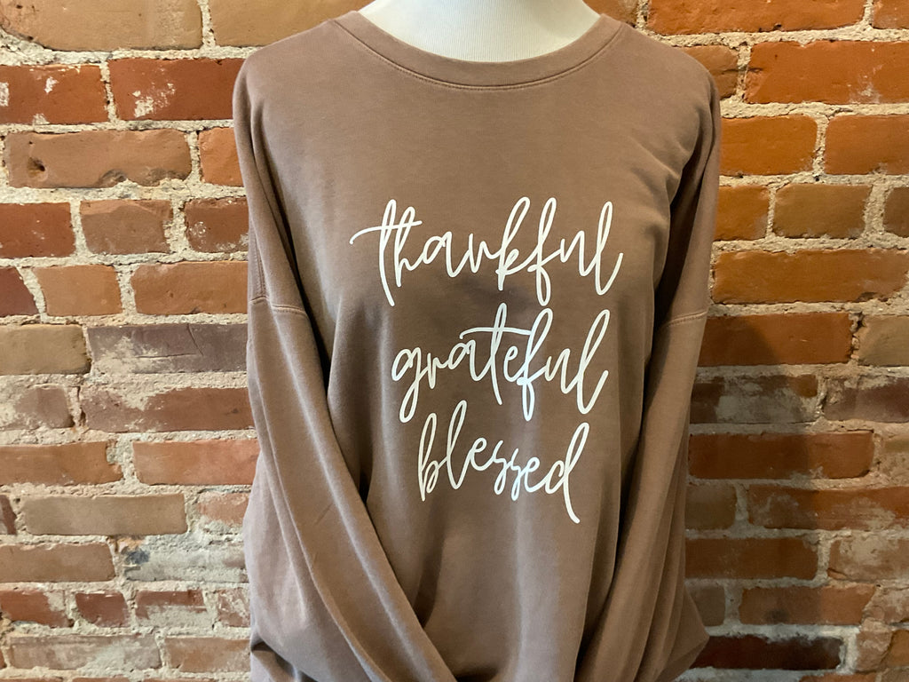 Thankful Grateful Blessed Crewneck