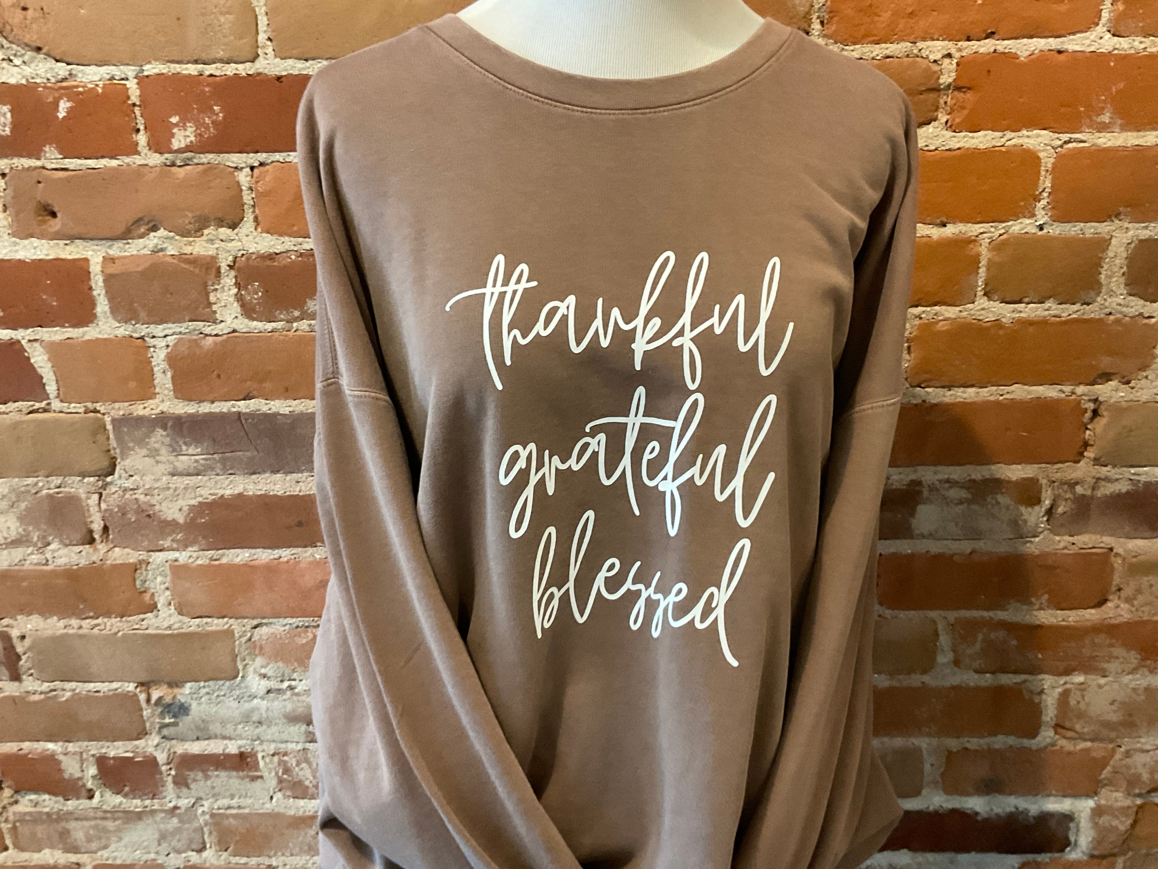 Thankful Grateful Blessed Crewneck
