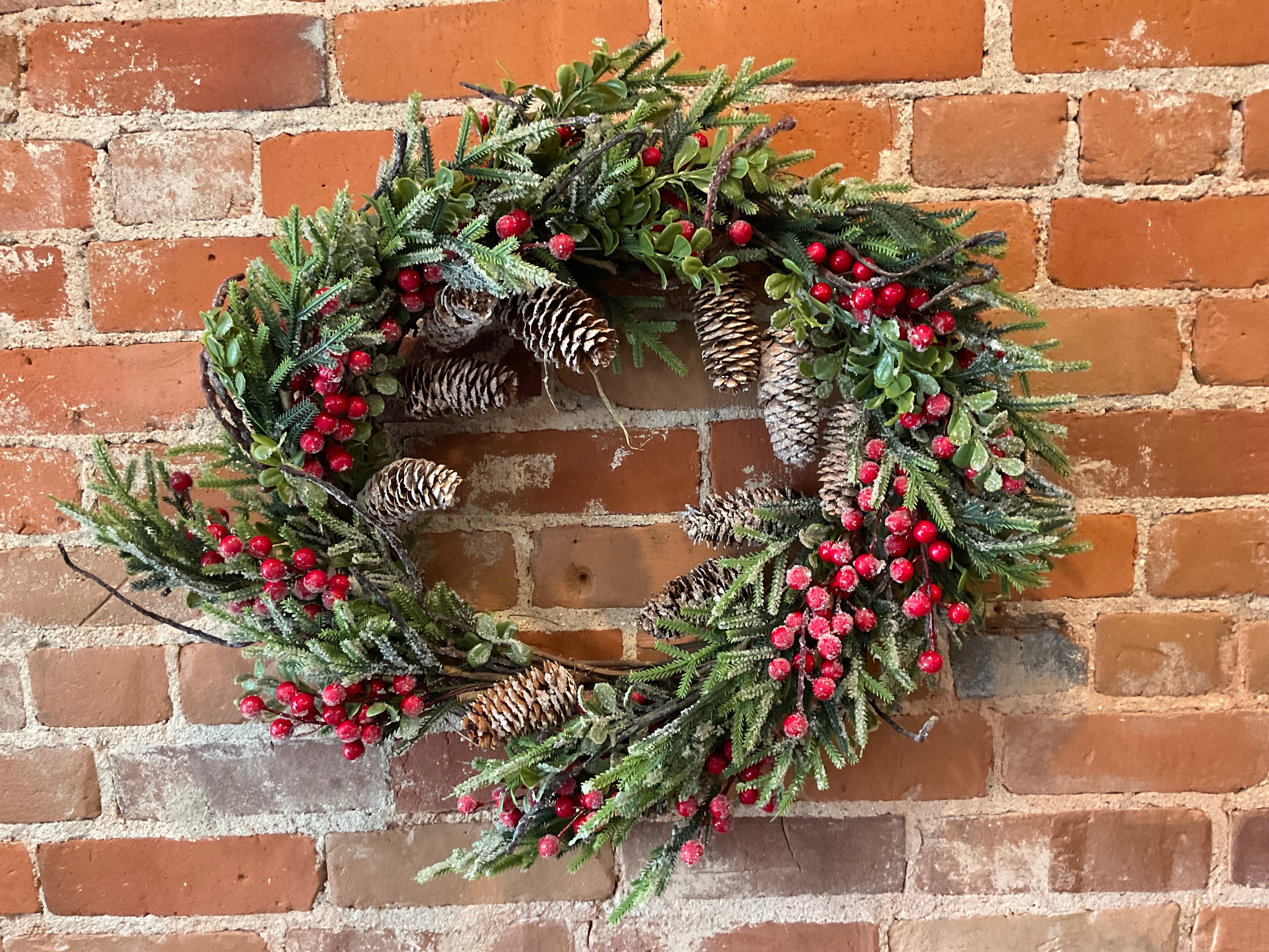 Crimson & Pine Wreath