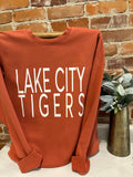 Lake City Tigers Print Adult Crewneck Sweatshirt
