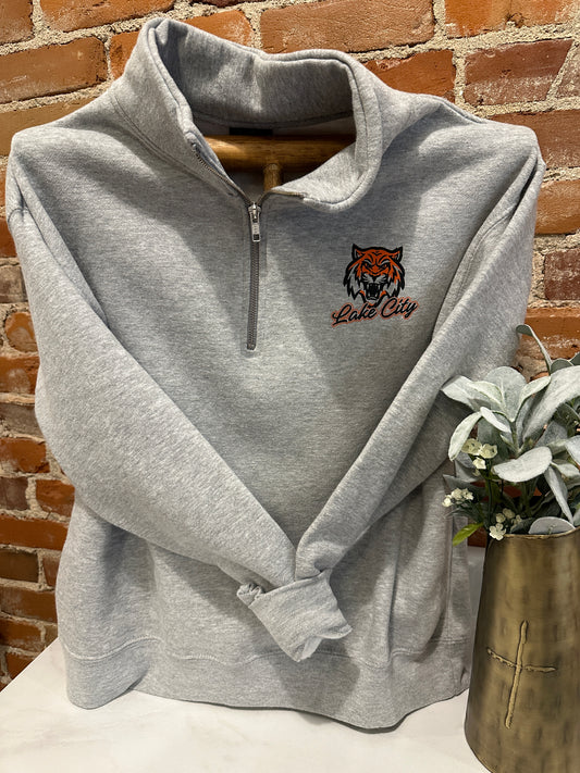 Women’s Lake City Tigers 1/4 Zip Mock Neck Sweatshirt