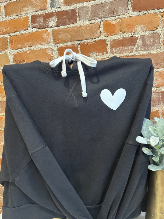Heart Women’s Cropped Hooded Sweatshirt