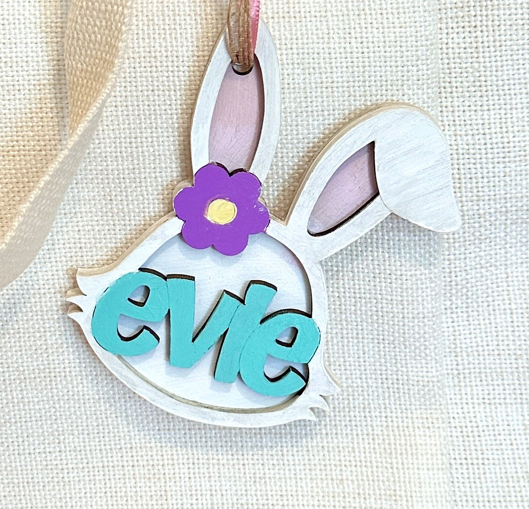 Personalized Bunny Name Tag
