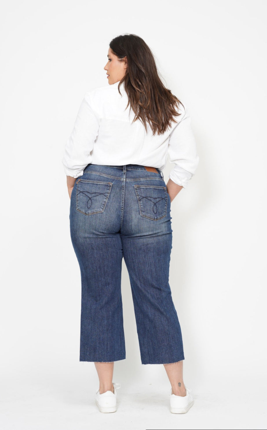Judy Blue High Waisted Wide Leg Crop Jean 14W-24W