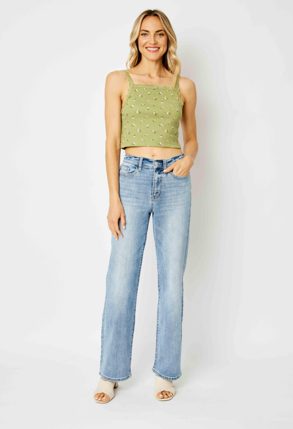 Judy Blue High Waisted Straight Leg Jeans 14W-24W