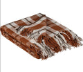 Orange Fall Plaid Throw Blanket