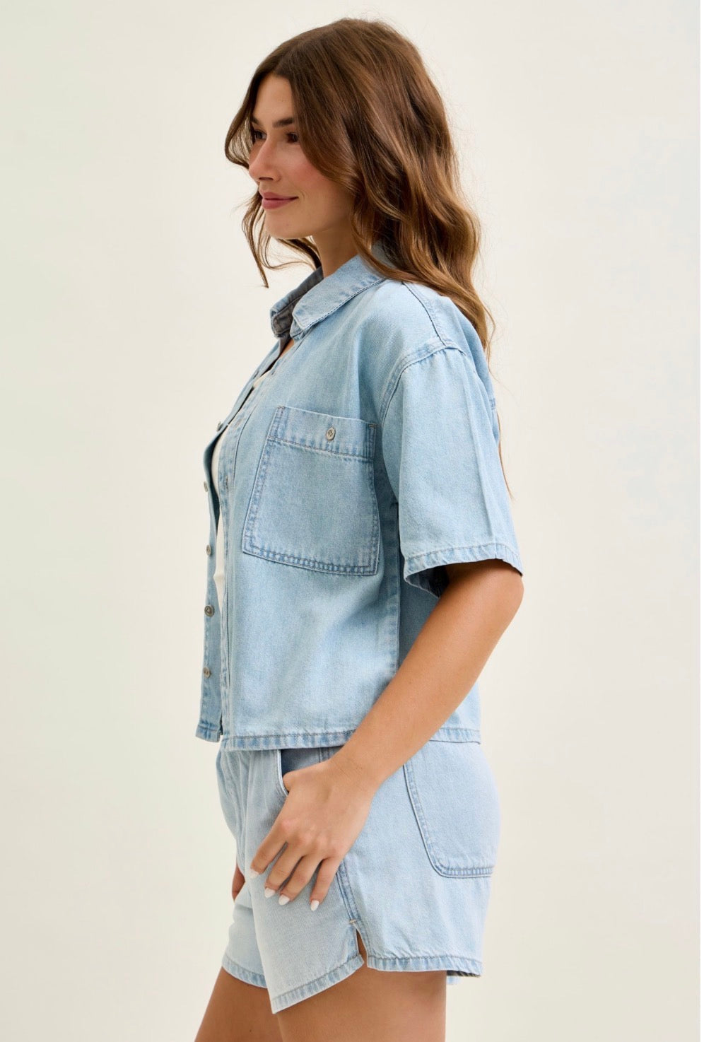 Judy Blue Boxy Featherweight Work Shirt