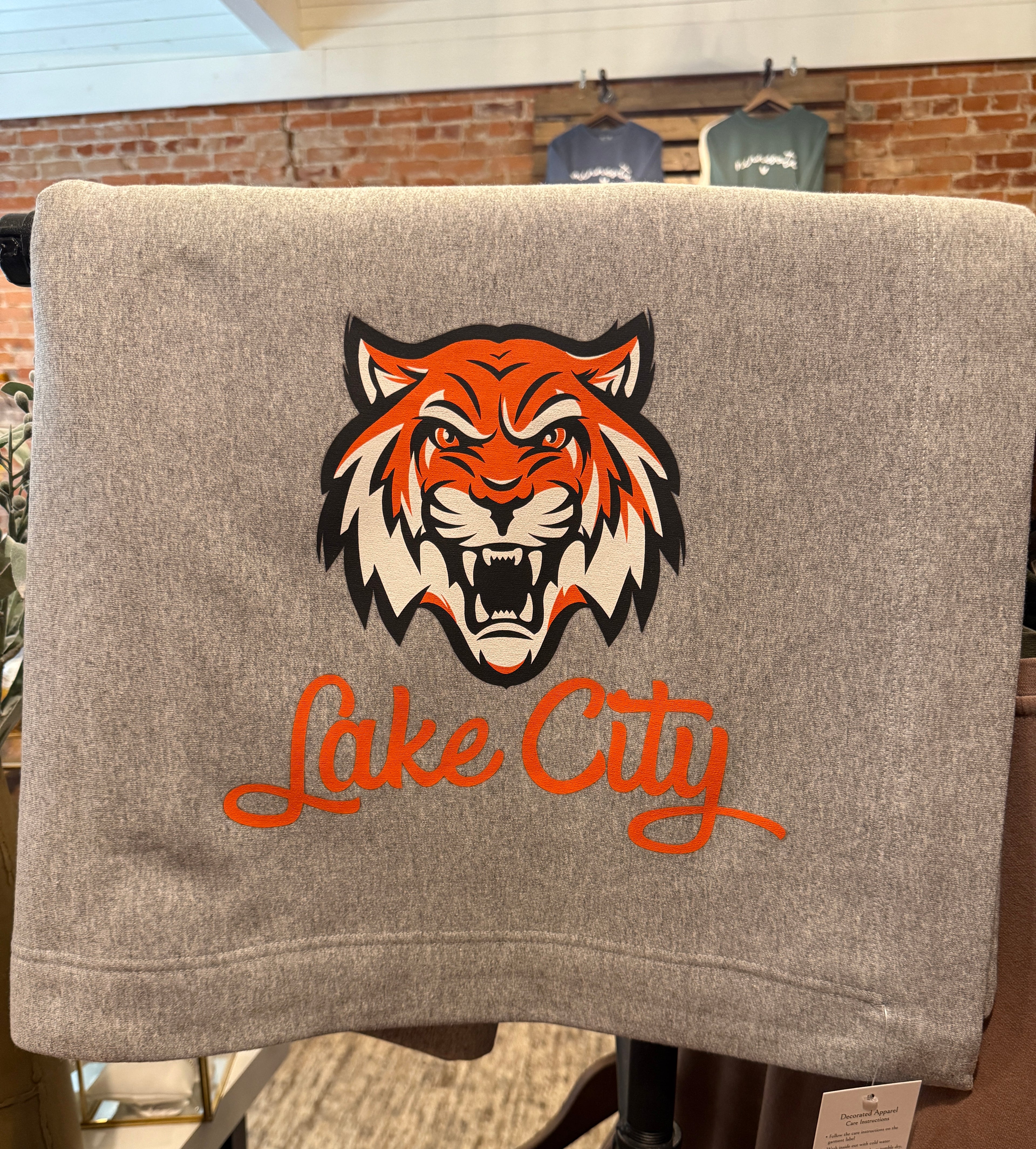 Lake City Tiger Blanket: Heather Gray