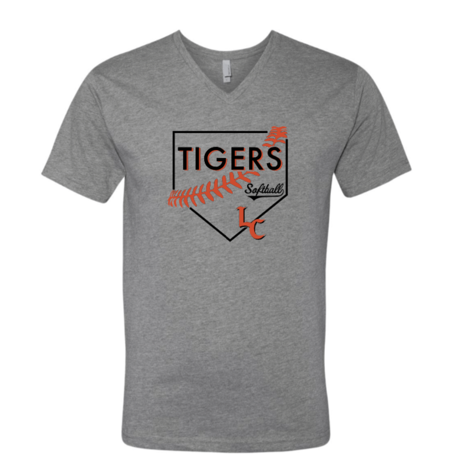 Lake City Baseball or Softball Adult Unisex V-Neck Short Sleeve Tee