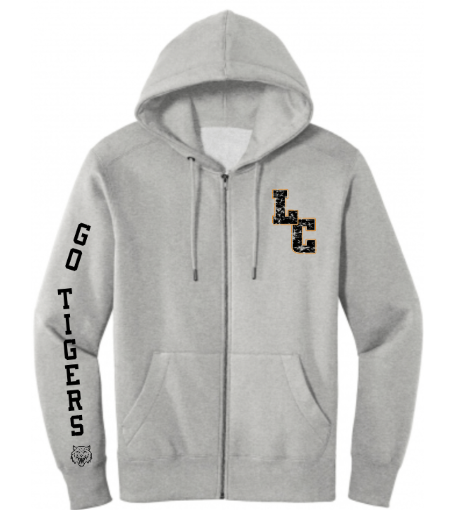 LC Go Tigers Adult Full Zip Hoodie