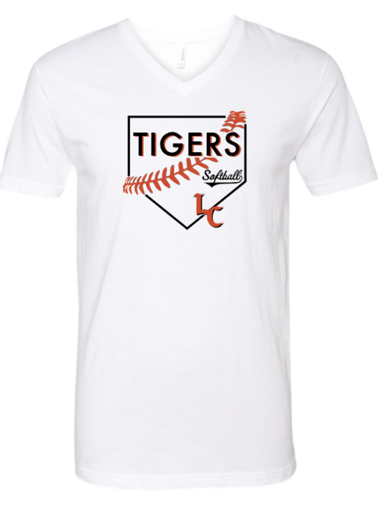 Lake City Baseball or Softball Adult Unisex V-Neck Short Sleeve Tee