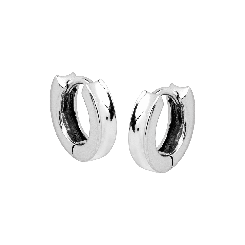Silpada 'Soleil Concave' Huggie Hoop Earrings in  Silver