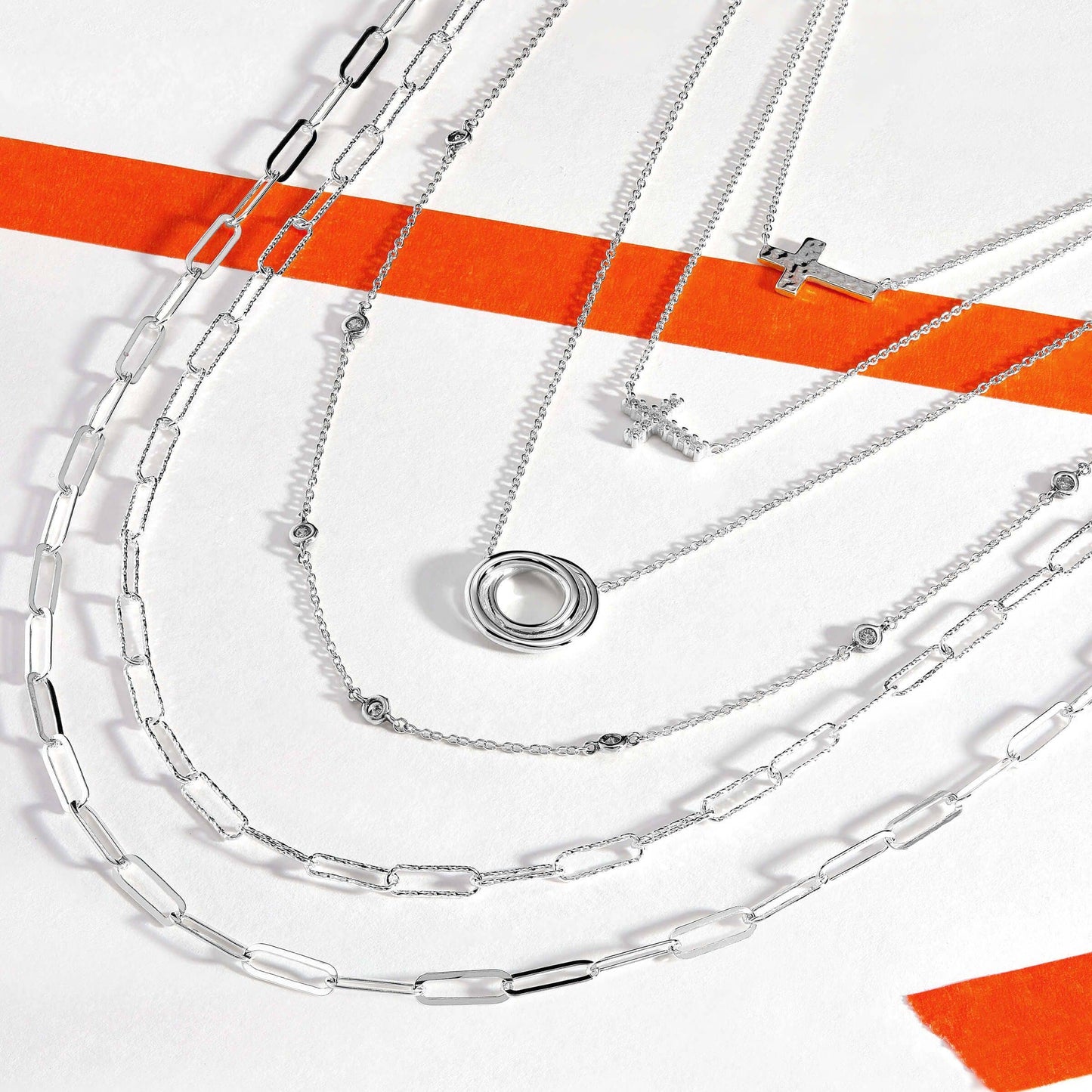 Silpada 'Graffetta Matte' Necklace in Silver