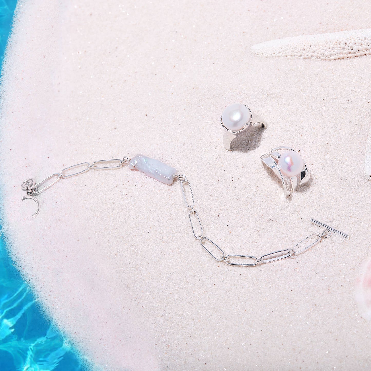 Silpada 'Daily Glory' Silver Freshwater Pearl Link Bracelet