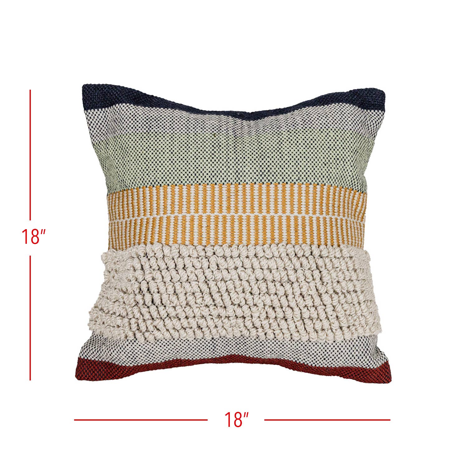 18x18 Ashton Outdoor Indoor Striped Pillow Multi Colored