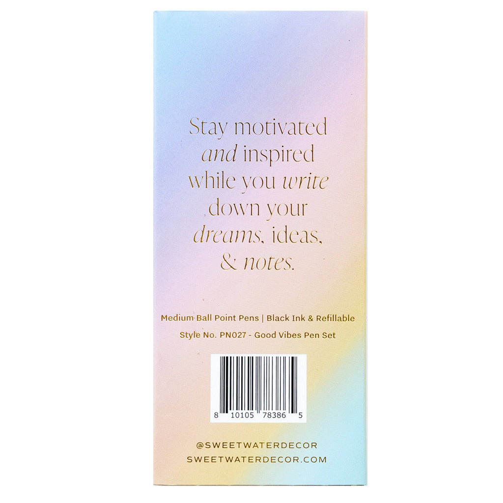 Good Vibes Metal Pen Set - Home Decor & Gifts