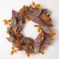 Warm Fall Mixed Leaf Wreath
