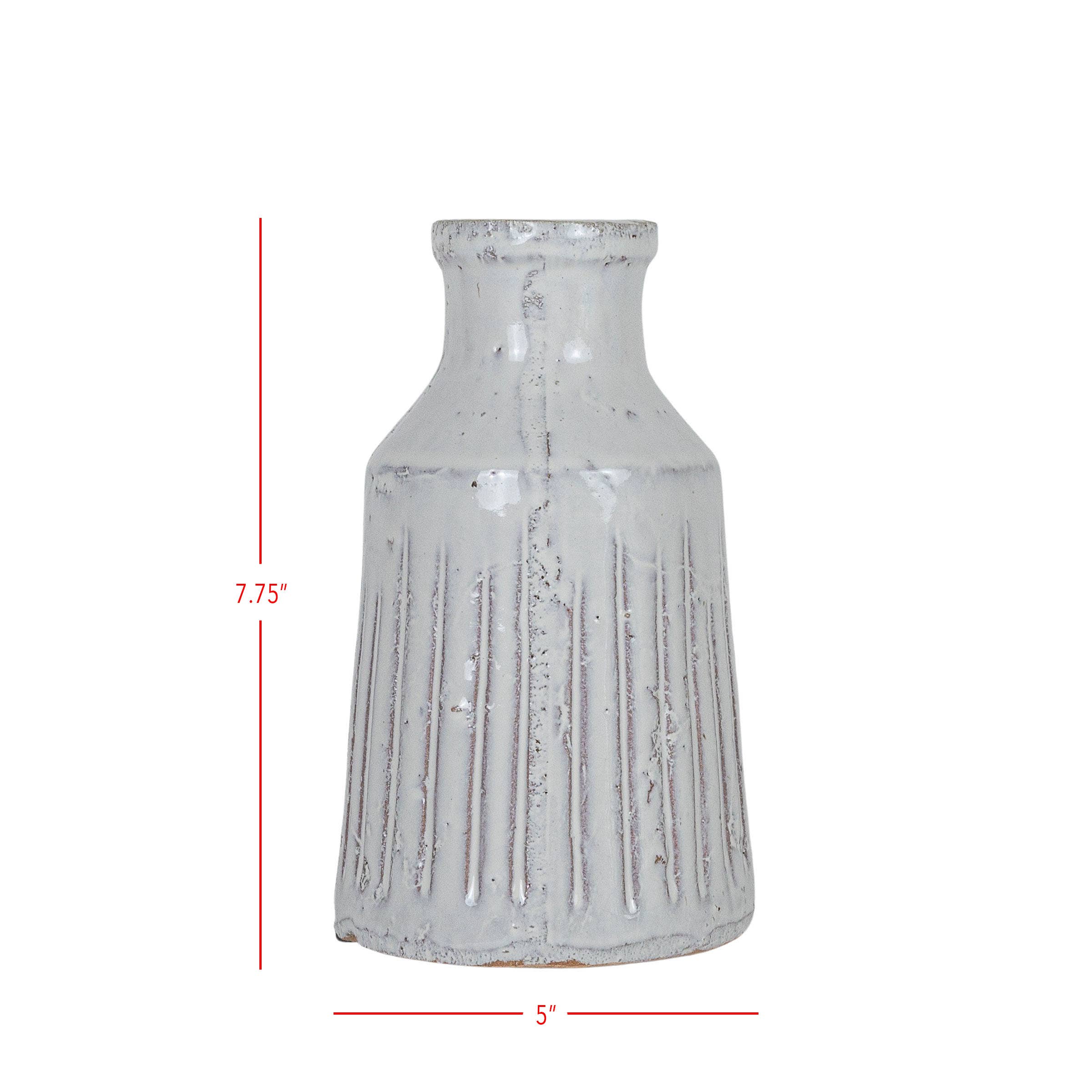 Jaylon Distressed Glaze Terracotta Vase