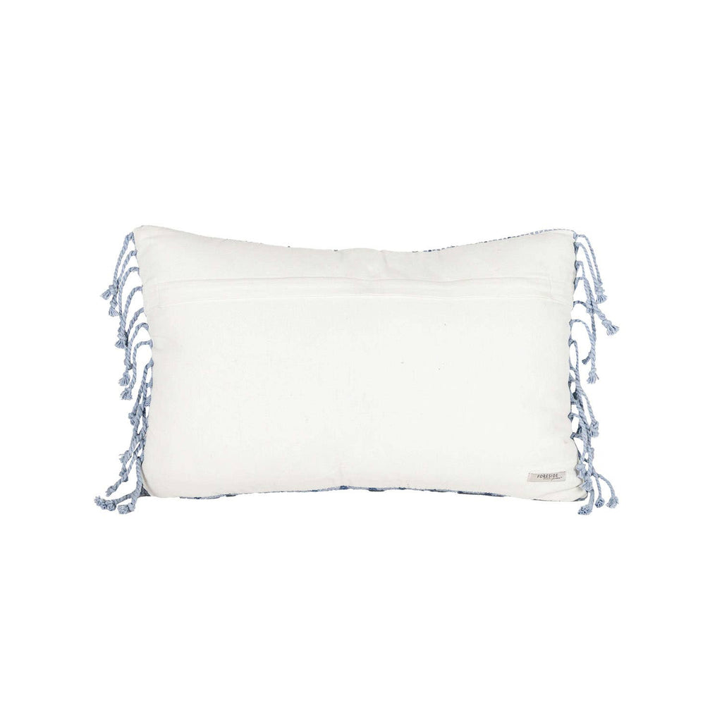 14x22 Hand Woven Liberty Striped Pillow Blue