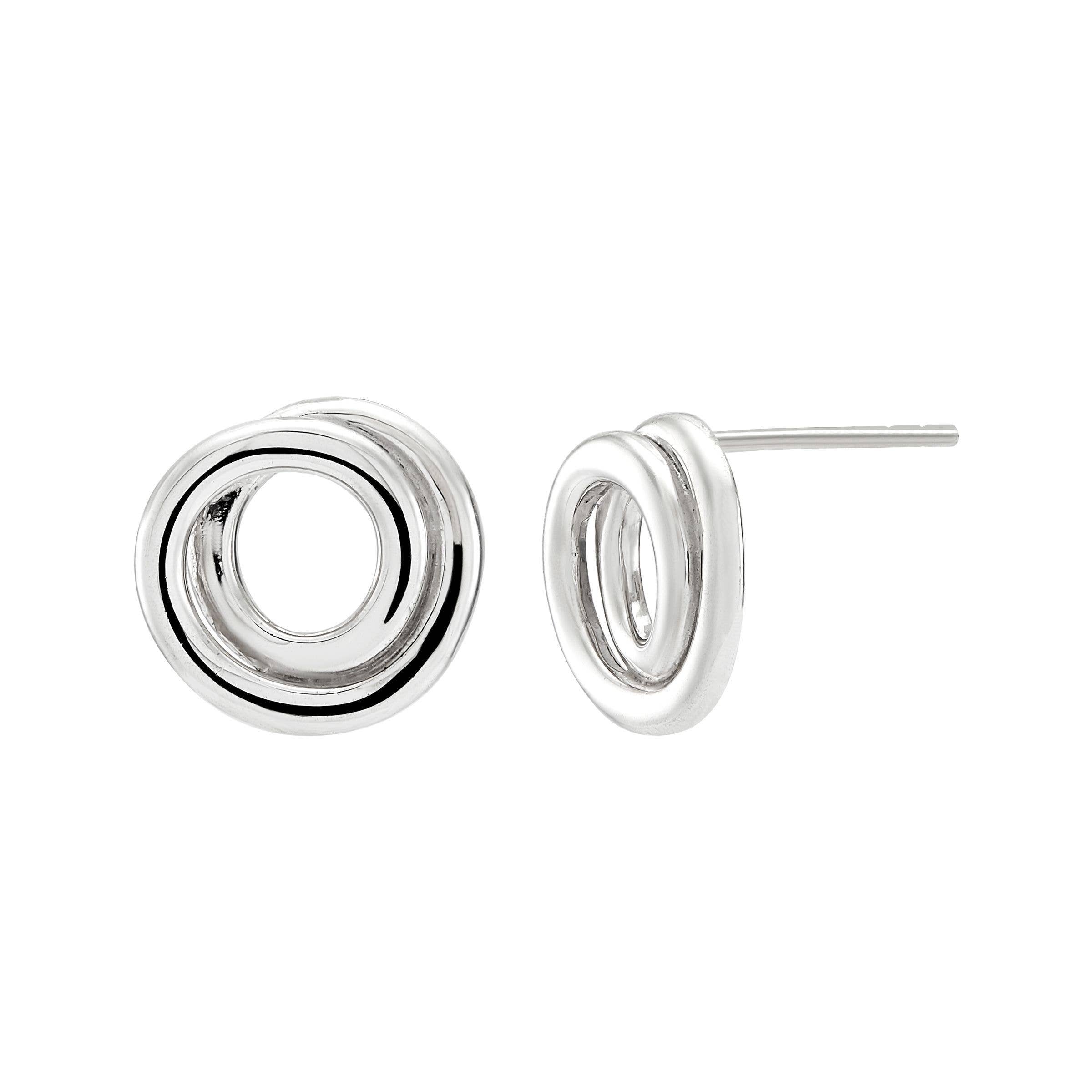 Silpada 'Karma Swirl' Stud Earrings in Sterling Si