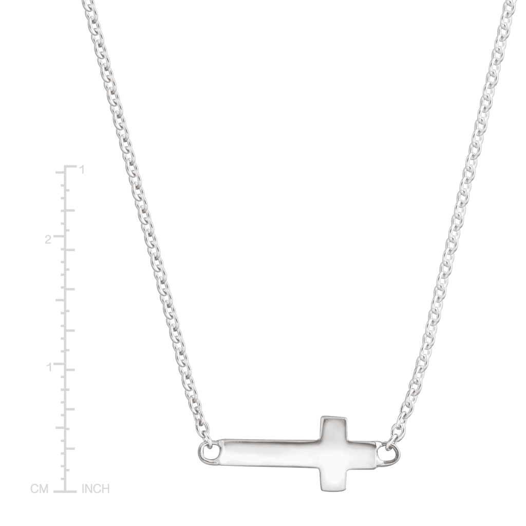 Silpada 'Simplex Cross' Horizontal Cross Necklace in Sterling Silver & Gold
