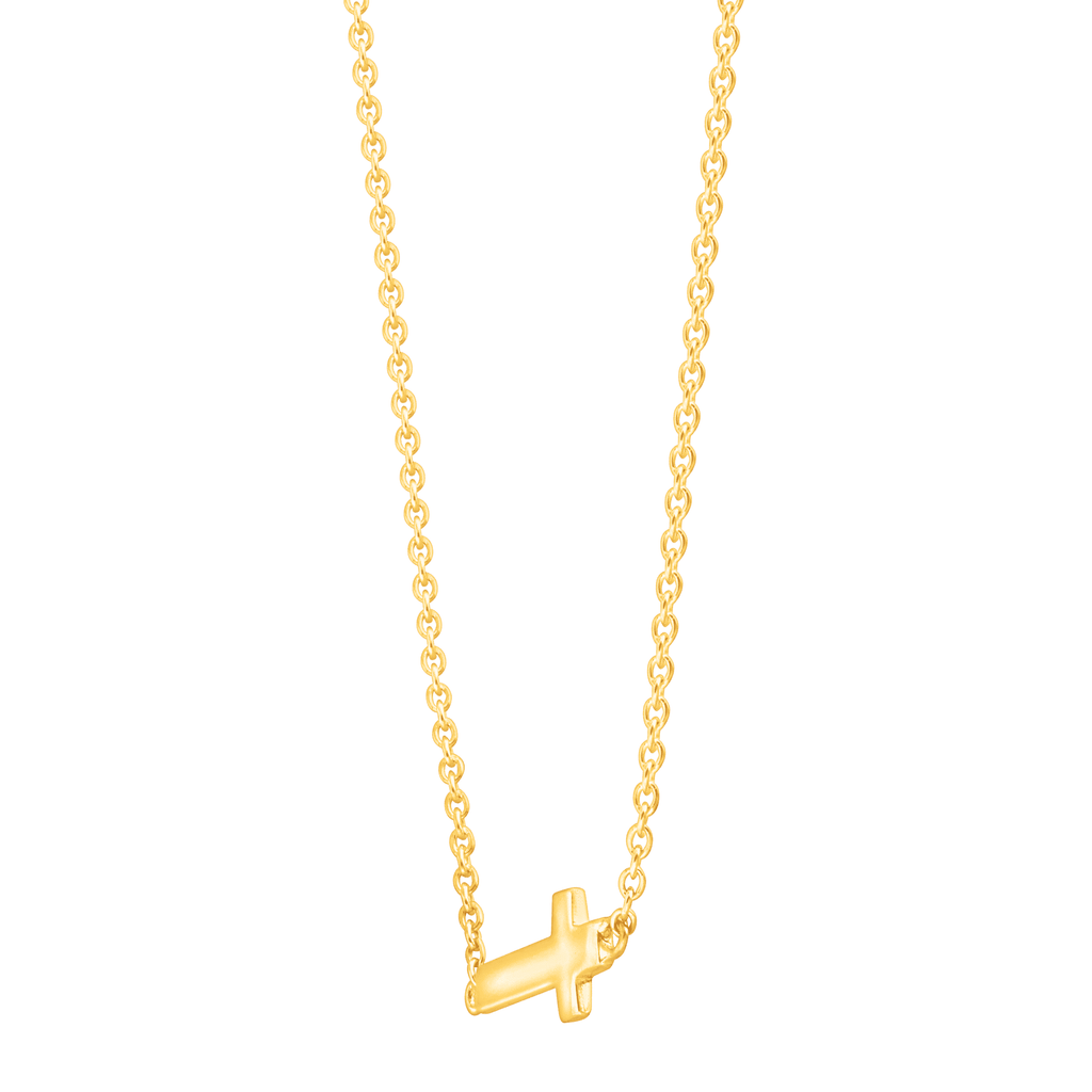 Silpada 'Simplex Cross' Horizontal Cross Necklace in Sterling Silver & Gold