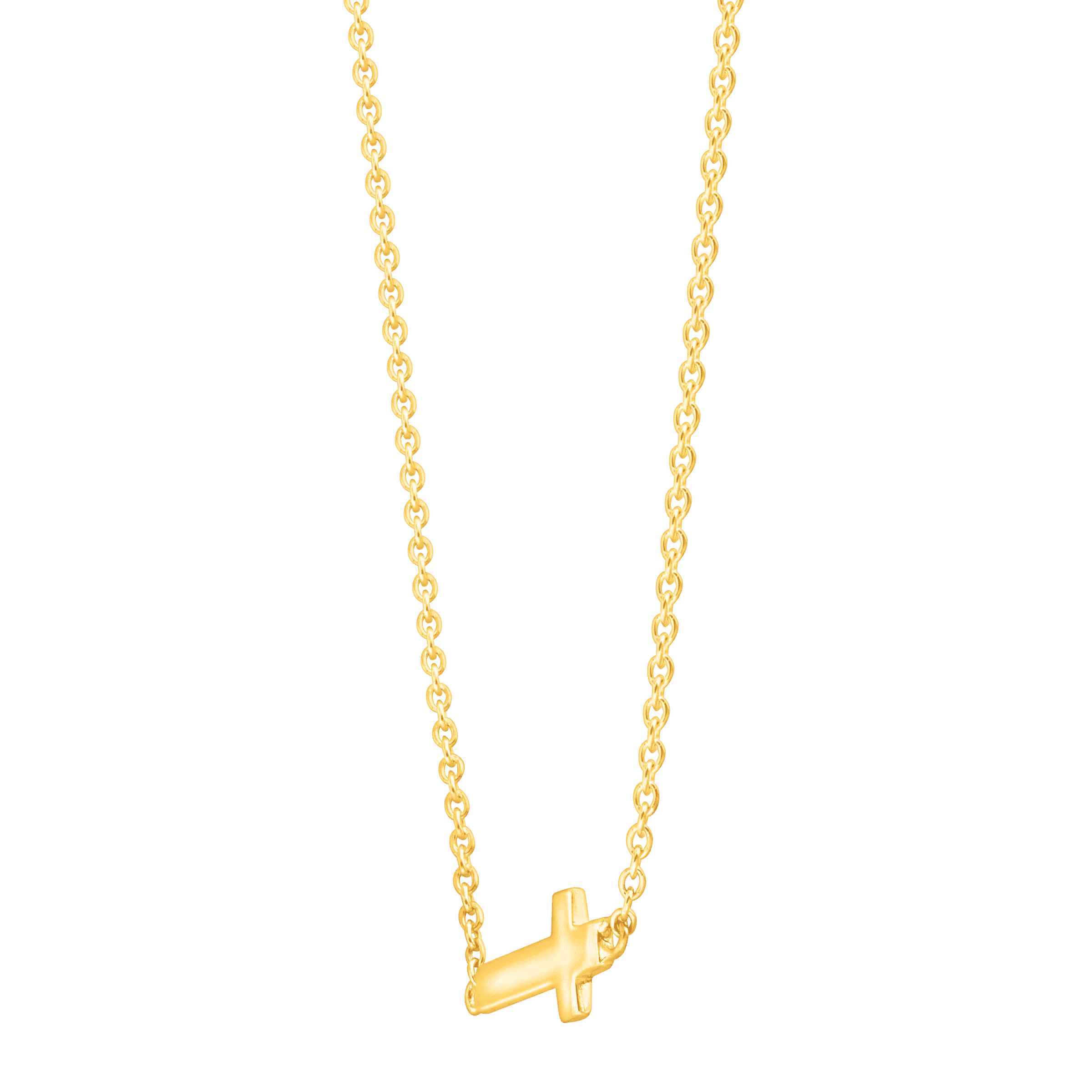 Silpada 'Simplex Cross' Horizontal Cross Necklace in Sterling Silver & Gold