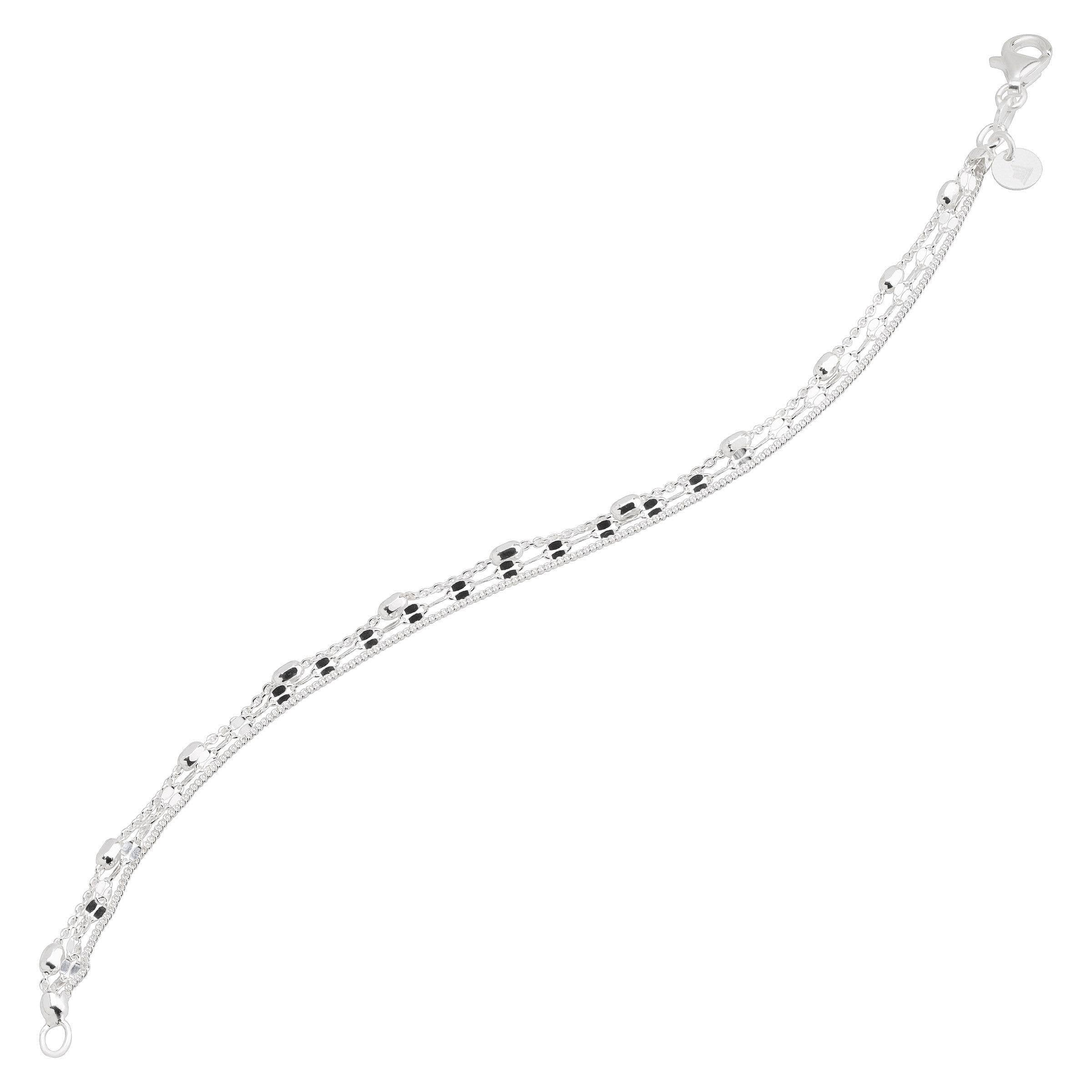 Silpada 'Figurati' Multi-Chain Beaded Bracelet in Silver