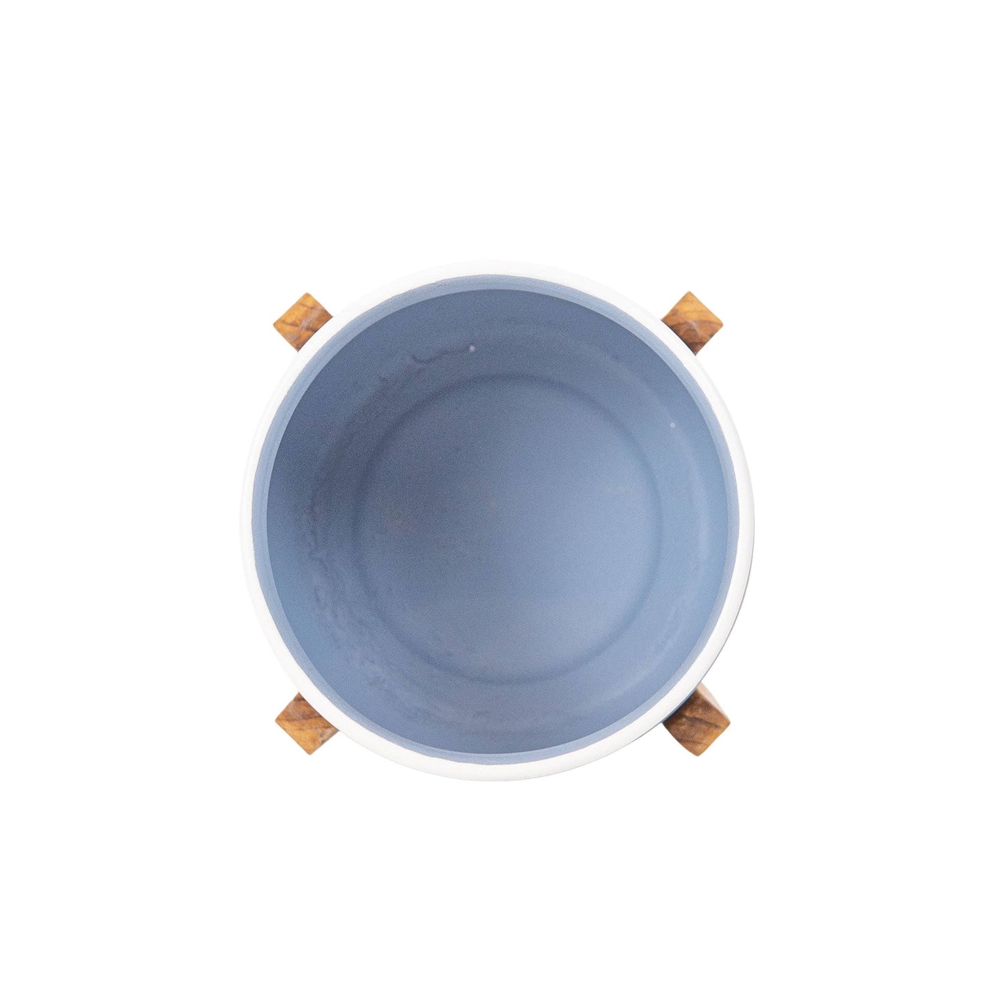 Belle Planter Pot With Stand Vintage Blue Metal