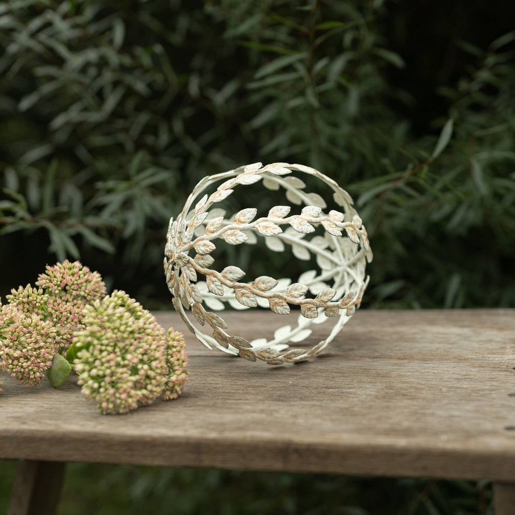 Abeline Antique Finish Metal Floral Decorative Accent