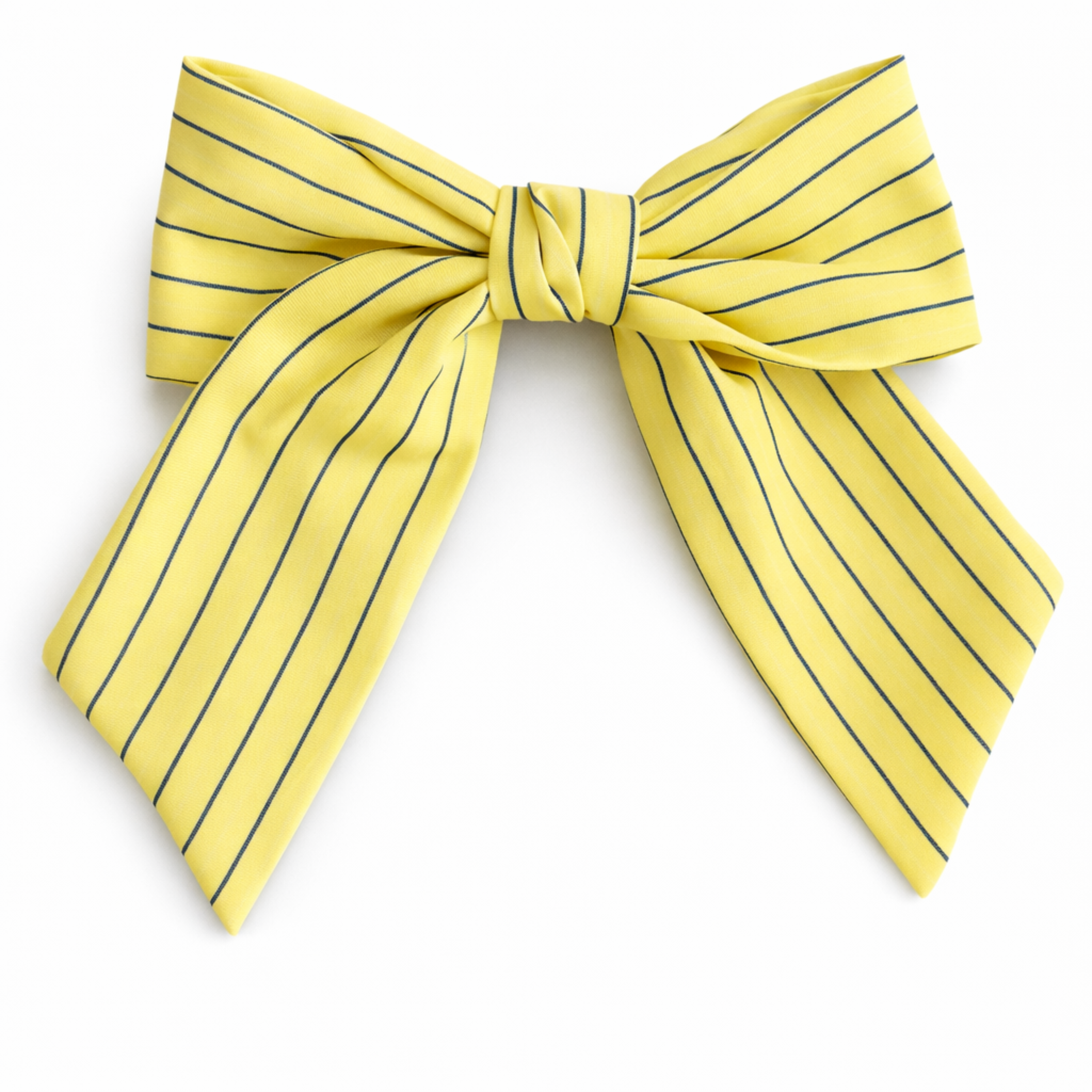 Striped Ribbon Bow Hair Clip – Classic Preppy Style