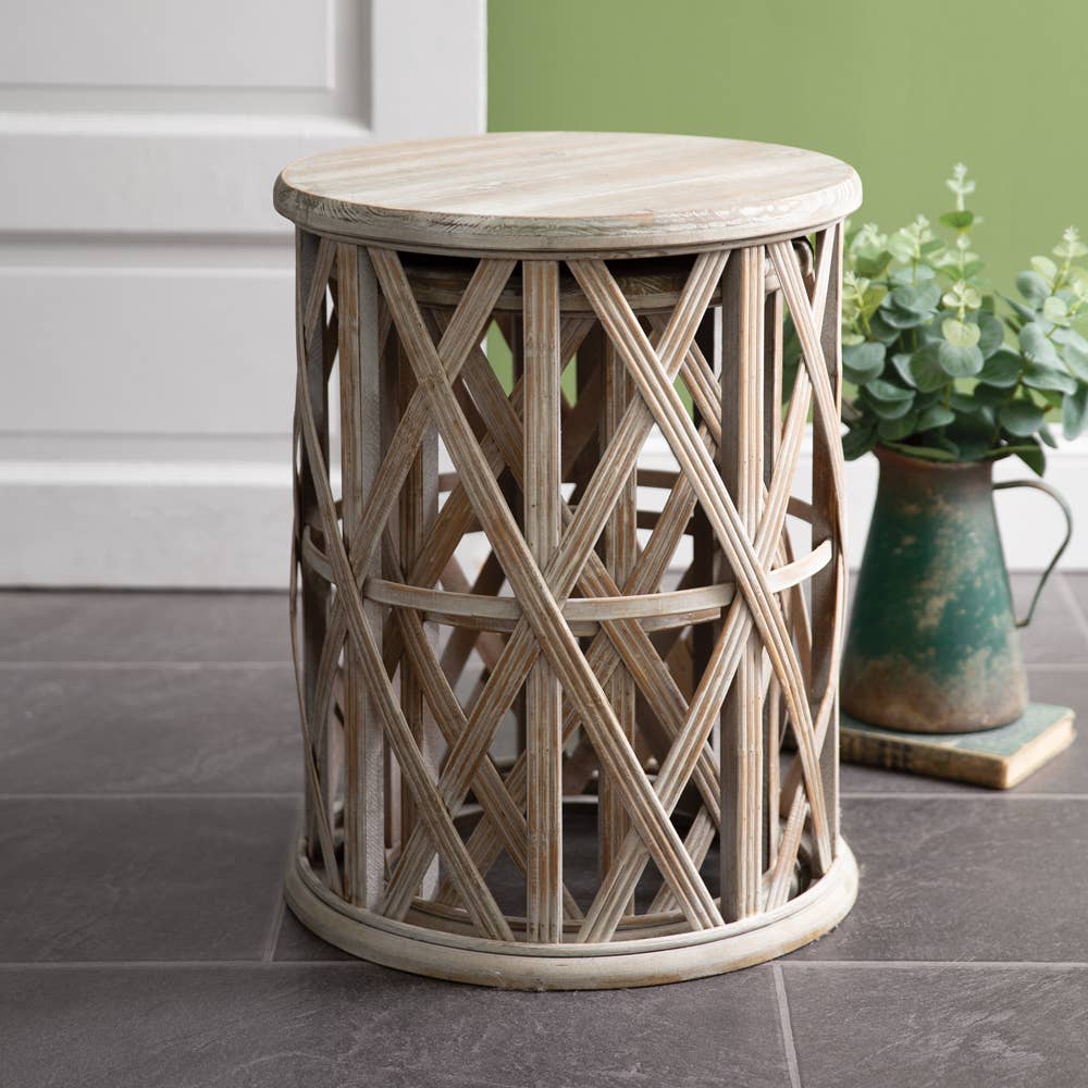 Basket Weave Accent Tables