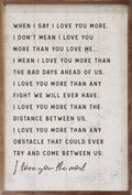 When I Say I Love You More White